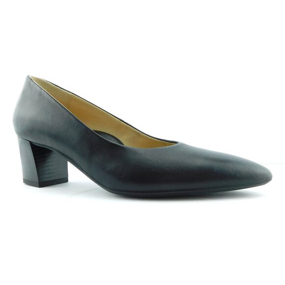 ARA HIGH SOFT Black Leather Block Heel Pumps 7UK / 9.5US - Picture 2 of 9